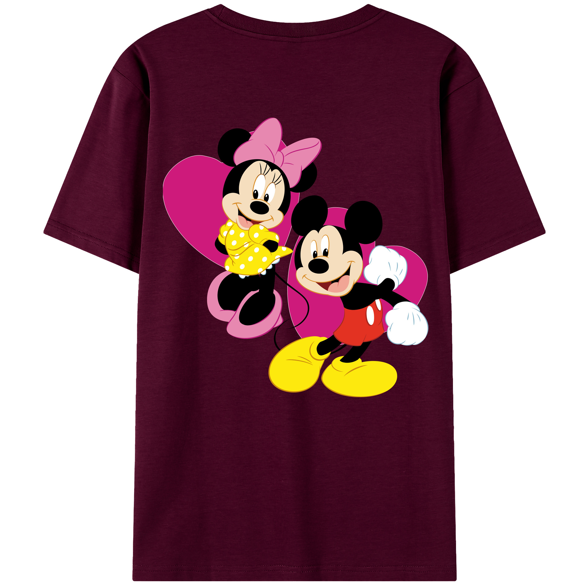 （画像用） ミッキーマウス Mickey Mouse レディース半袖Tシャツ(バックプリント)
